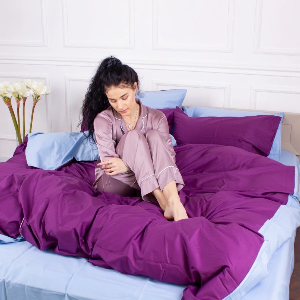 Фото - Комплект постільної білизни MirSon Royal Soft 0846 + 0842 Agnes 2x160x220 (2200008071417)